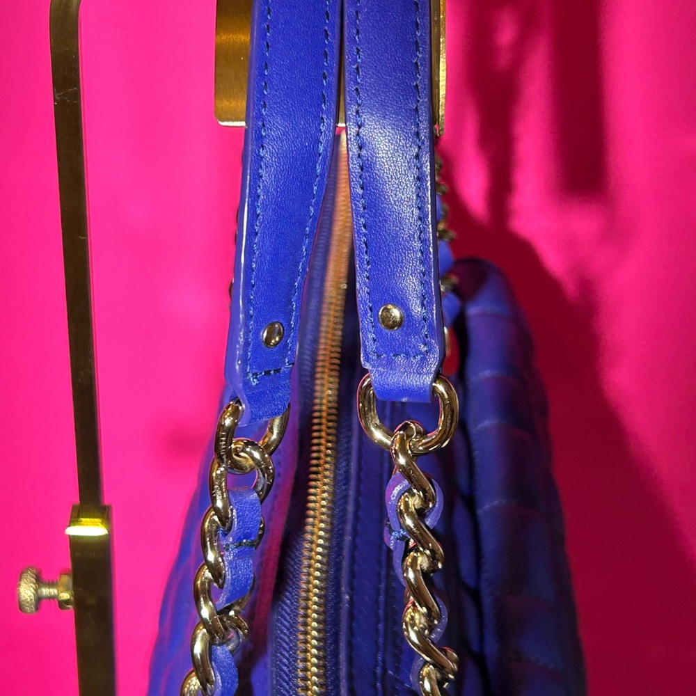 Kate Spade New York Purple Quilted Bag 16.5” x 12” Storybook Lining w/Bag Charm - Picture 6 of 17